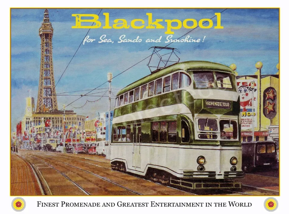 Blackpool Summer Holidays Are Here Vintage Nostalgic Designed Metal Wall Art