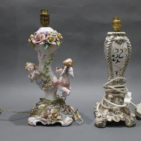 Pair of Italian Porcelain Table Lamps