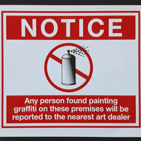 Banksy (Attributed) Notice sticker (#0242)