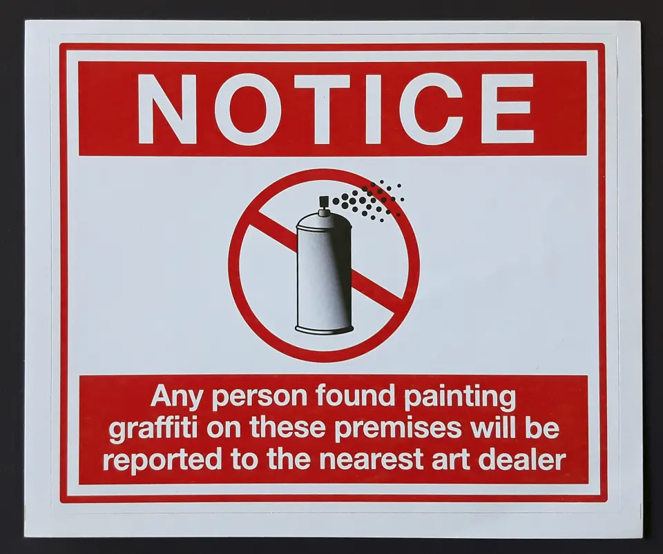 Banksy (Attributed) Notice sticker (#0242)