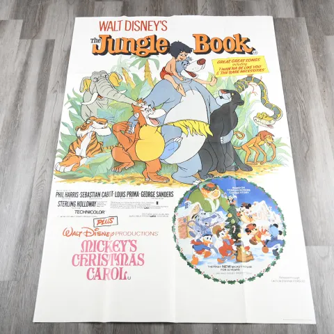 "Jungle Book" and "Mickeys Christmas Carol" 60"x40" Cinema Poster