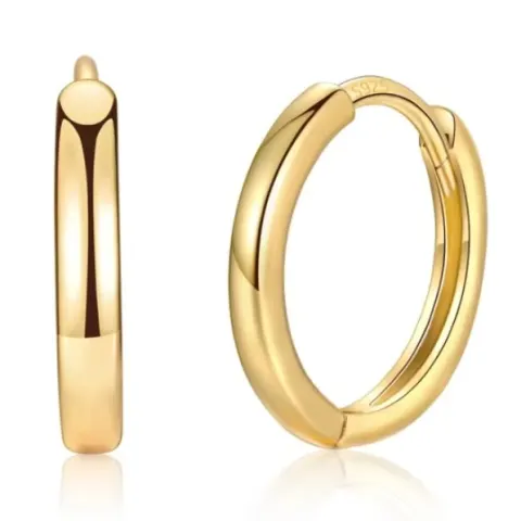 8 x 'Gold' Hoop Earrings Lb1