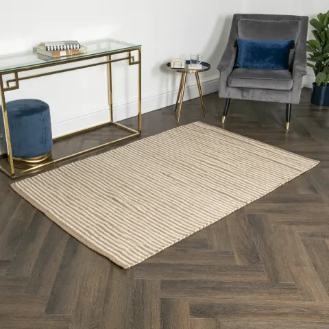 Striped Wool & Jute Rug RRP - £150
