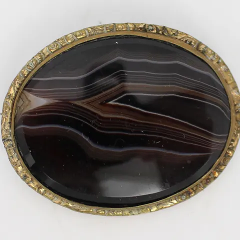 Vintage Agate Brooch