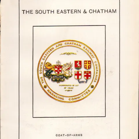 South Eastern & Chatham Railway Crest & Coat of Arms Antique Book Plate.