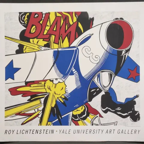 Roy Lichtenstein Screen-Print Poster Yale University 1991 "Blam"