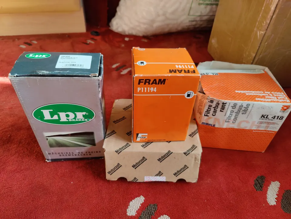 Ford Fiesta VI Service Parks 
Brake pads 
Brake shoes
Fuel Filter (Diesel) etc