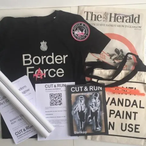Banksy (b.1974) Authorised ‘Cut & Run - 25 Years Card labour’, Exhibition, Glasgow GOMA 2023, Ist Ed