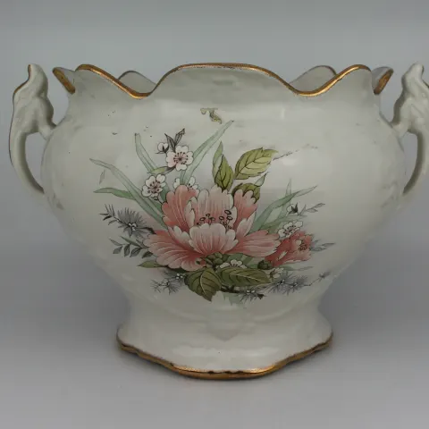 Staffordshire Pottery Two Handled Planter