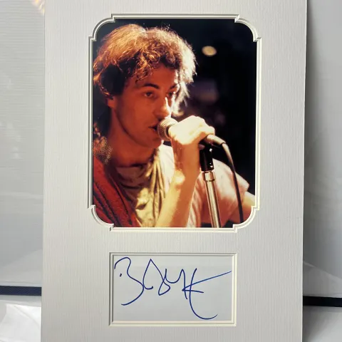 Bob Geldof Signed Card