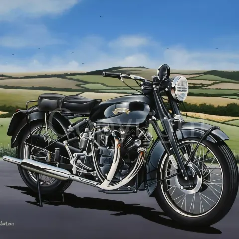 Vincent Black Shadow Iconic Motorbike Metal Wall Art