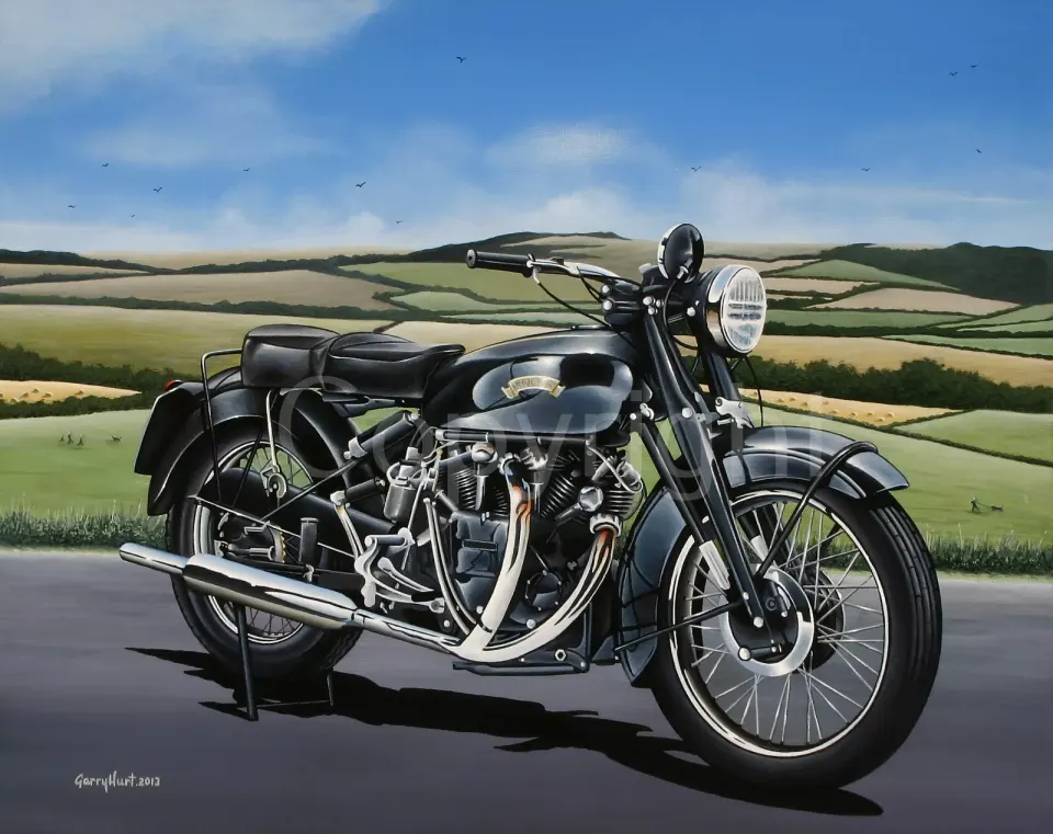 Vincent Black Shadow Iconic Motorbike Metal Wall Art