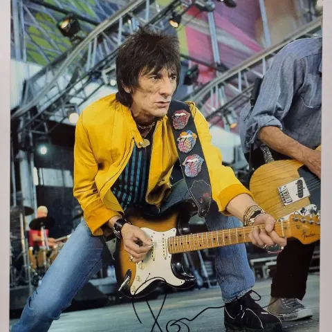 Ronnie Wood Signed Colour Photograph