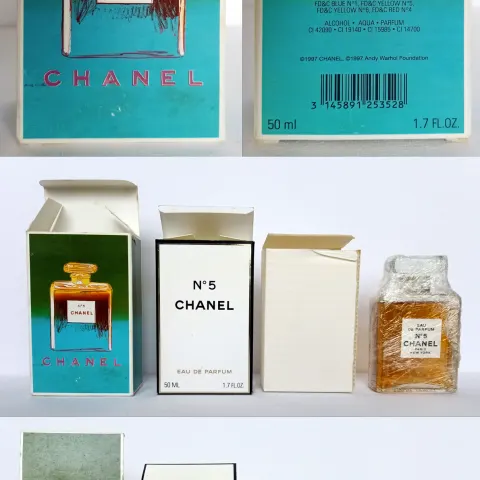 Andy Warhol Chanel N°5 Perfume RARE Original Set of 5 Items (#0654)
