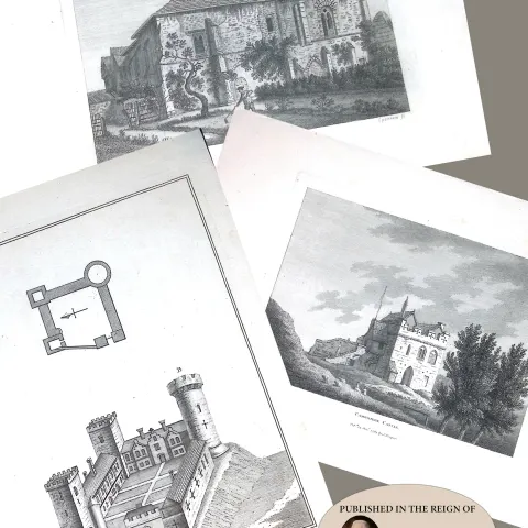 Set Of 3 Cambridgeshire Grose Antique 230+ Years Old Copper Engravings