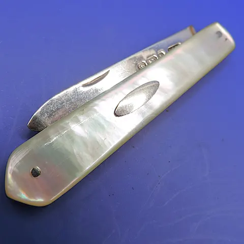 Victorian Silver and Mother of Pearl Fruit Knife 1903