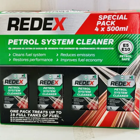 Redex Petrol Fuel System Cleaner 4 x 500ML New Sealed Box