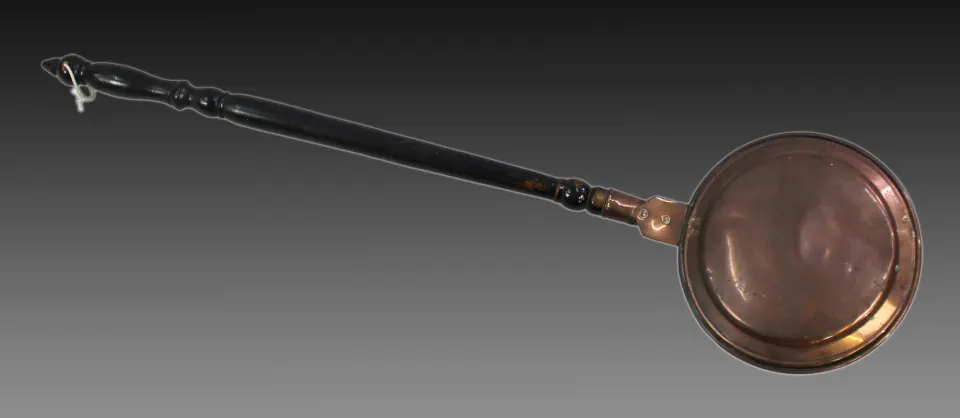 Antique English Ebonized Handled Copper Warming Pan