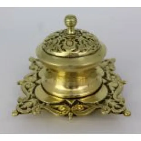 Antique Victorian Brass Inkwell