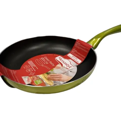 6 x Green Flashy Menastyl Frying Pan