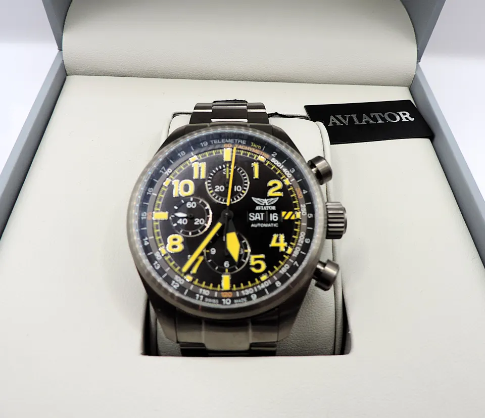 Aviator Airacobra P45 Chrono Auto V.4.26.7.176.5 Watch New Boxed Currently Retails £1645