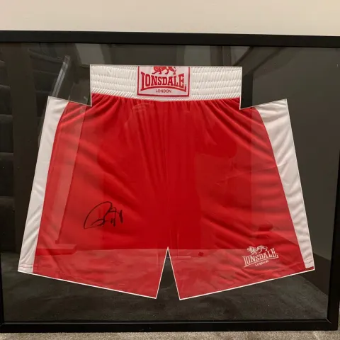 Roy Jones Signed Adult Shorts Framed With COA