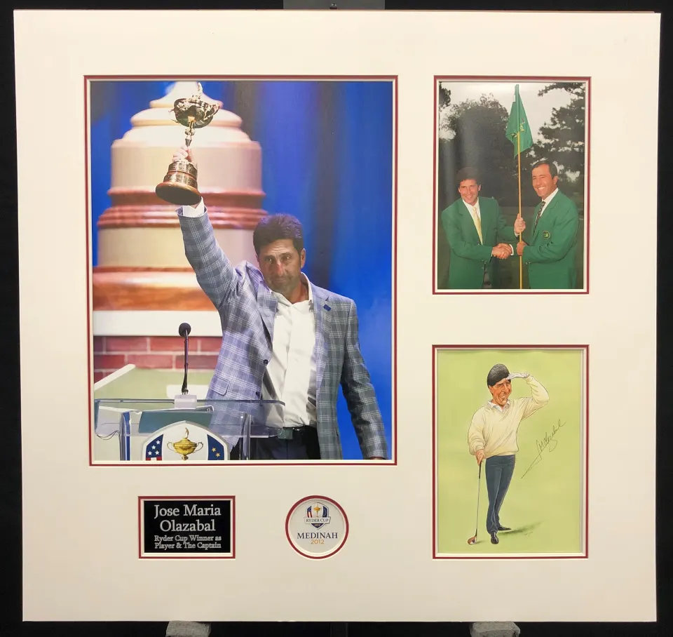 JOSE MARIA OLAZABAL original signed presentation