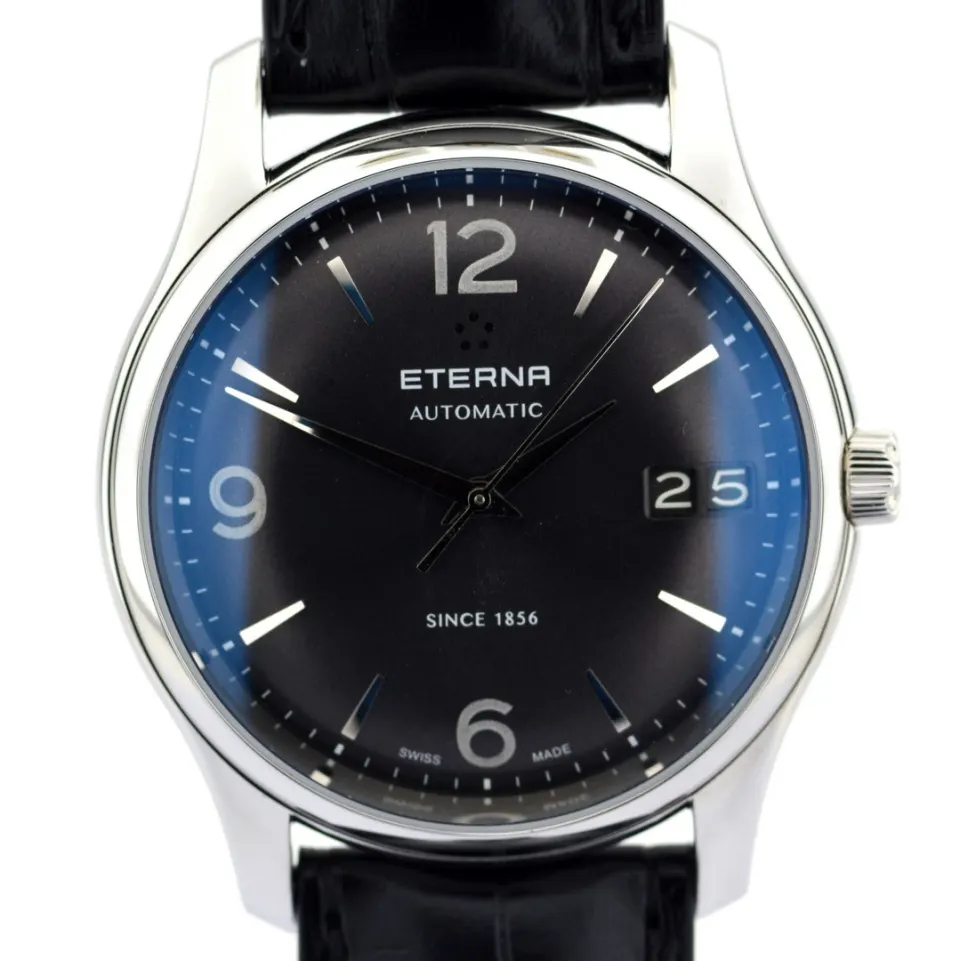 Eterna / Vaughan Automatic Big Date - Gentlemen's Steel Wristwatch