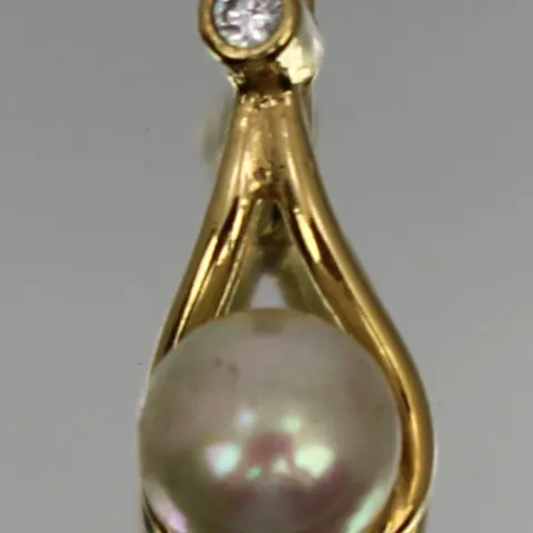 Silver Gilt Pearl Pendant