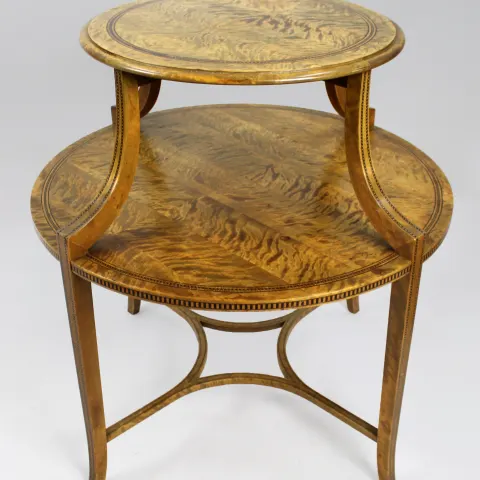 Early 20th c. Satinwood Two Tier Table
