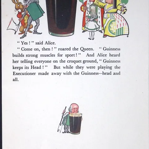 Guinness 92 Years-Old Rare  Illustrated by John Gilroy 1933 The Guinness Alice-10.