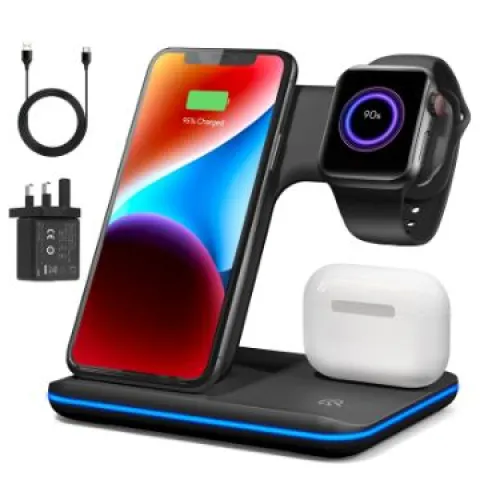 Wireless Charger 3 in 1, Wireless Charging Station for iPhone L13a