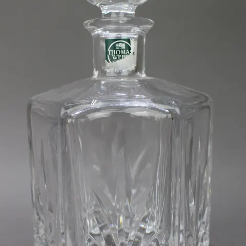 Vintage Thomas Webb Crystal Hexagonal Shaped Spirit Decanter