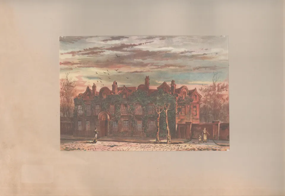 Fairfax House, Putney Antique 1888 Views of London
