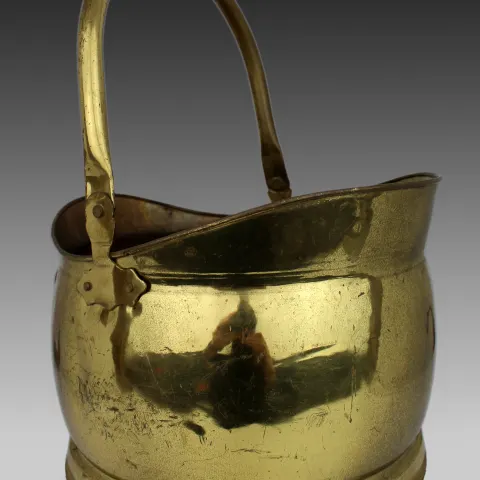Vintage Lombard England Brass Coal Scuttle