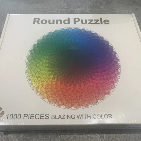 Brand New 1000 pieces blazing with colour round puzzle