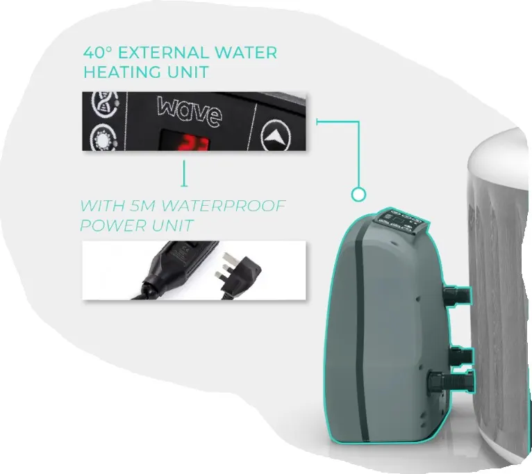 (190/Mez) Wave Spa Pump Grey & Air Hose (Model 290758GB).