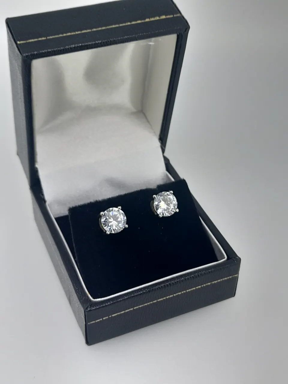 Silver Drop Earring Set With CZ Stones