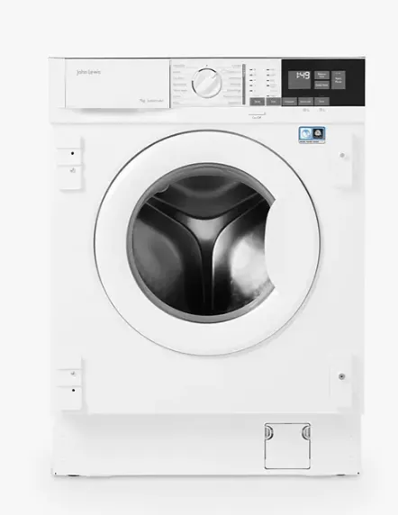 John Lewis JLBIWM1404 Integrated Washing Machine, 7kg Load, 1400rpm Spin, White  - Grading Info -  D