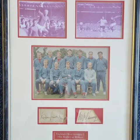 1966 England World Cup Full Team Signatures inc Alf Ramsay