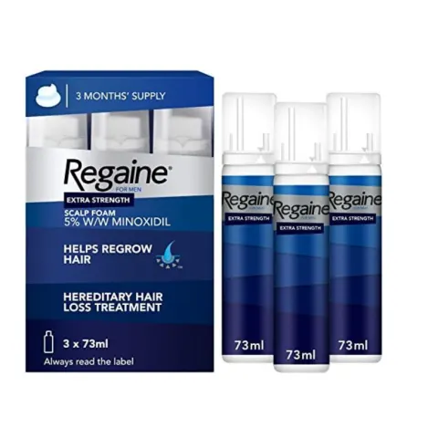 Regaine 5% Extra Strength Hair Regrowth Foam For Men - 3 Month Supply 3x73ml Bottle New