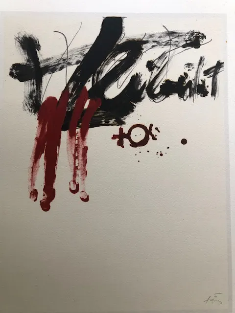 Antoni Tapies (1923-2912 Rare Numbered Lithograph. 1982