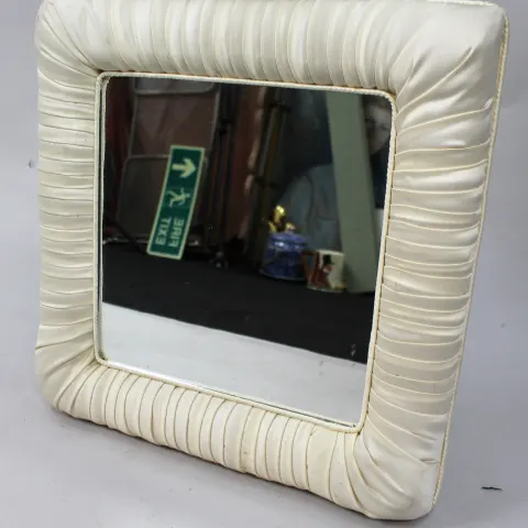 Square Mirror with Padded Upholstered Frame