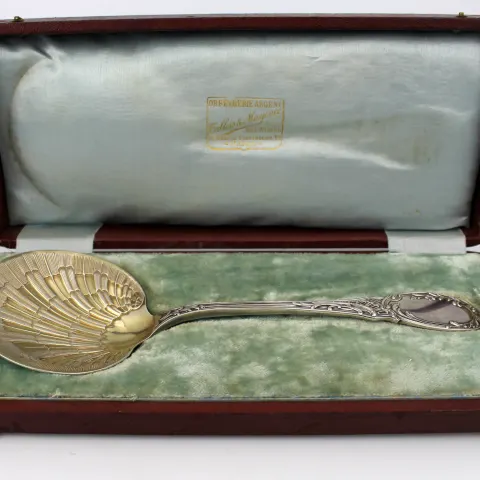 French Tallois & Mayence Silver and Vermeil Strawberry Spoon