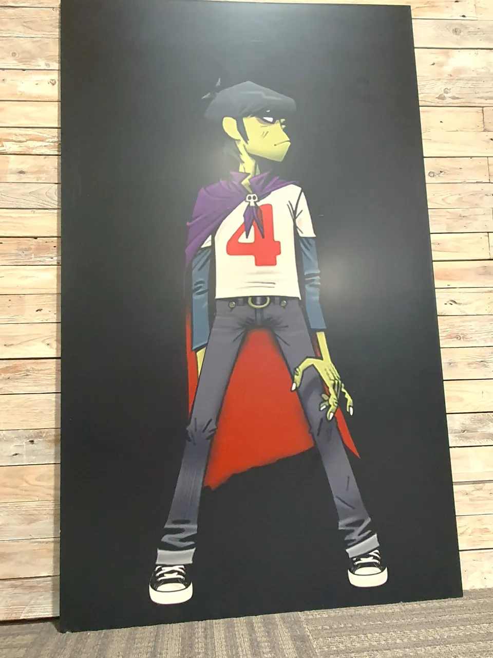 Giant Scale Art Original Gorillaz Converse Trainers Tour 2011. 160cm Tall x 97cm Across