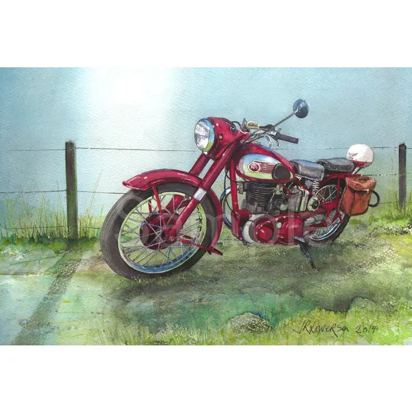 BSA B31 1950's  Iconic Motorbike Large Metal Wall Art