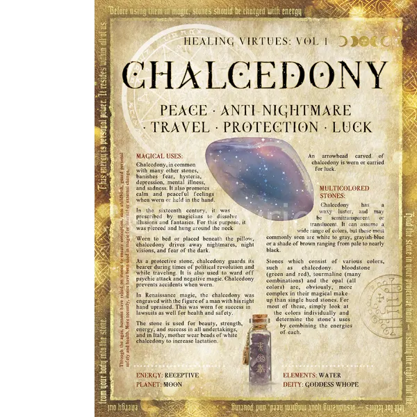 Chalcedony Crystal Gem Stone Healing Virtues Large  Metal Wall Art