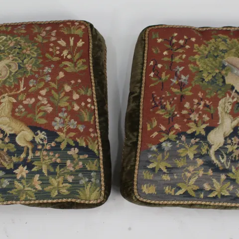 Pair of Vintage Tapestry Cushions