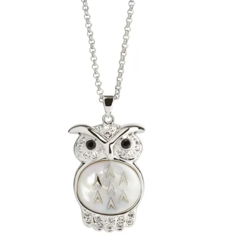 Mother of Pearl Owl Pendant - Unboxed