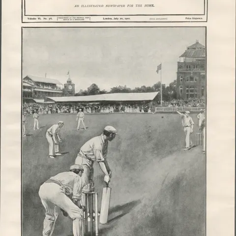 Eton & Harrow Cricket Match Lords 1901 Antique.